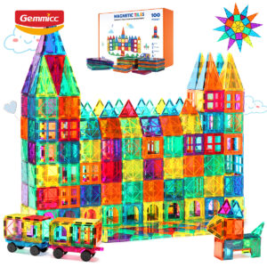Gemmicc Toys 100pcs Magnetic Tiles Set