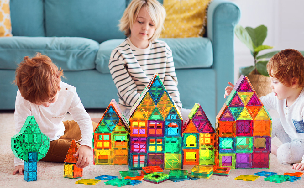 Gemmicc Magnetic Tiles Set 136 Pcs